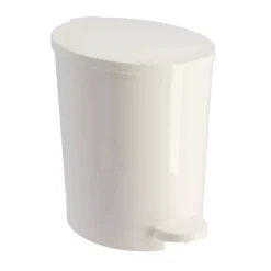 Poubelle A Pedale Avec Couvercle 4L Blanc