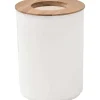 Poubelle Avec Couvercle Bambou 5L Blanc Bambou