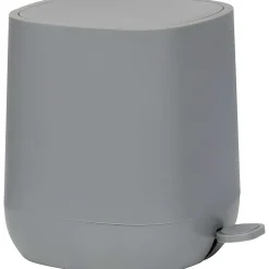 Poubelle Frein De Chute Carree 5L Gris Fonce