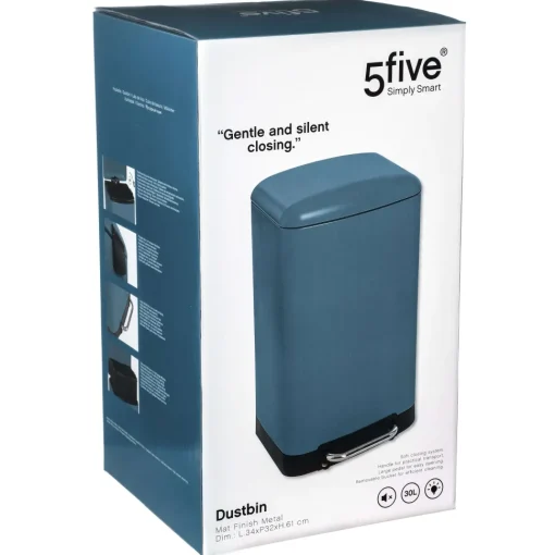 Poubelle Metal 30L Ariane Bleu