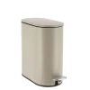 Poubelle Metal Ovale 5L Pedale Ficelle