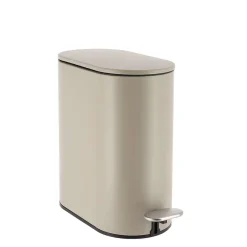 Poubelle Metal Ovale 5L Pedale Ficelle