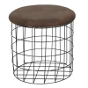 Pouf Gigogne Pu Marron Gm