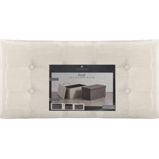 Pouf Pliable Double Beige Lysandre