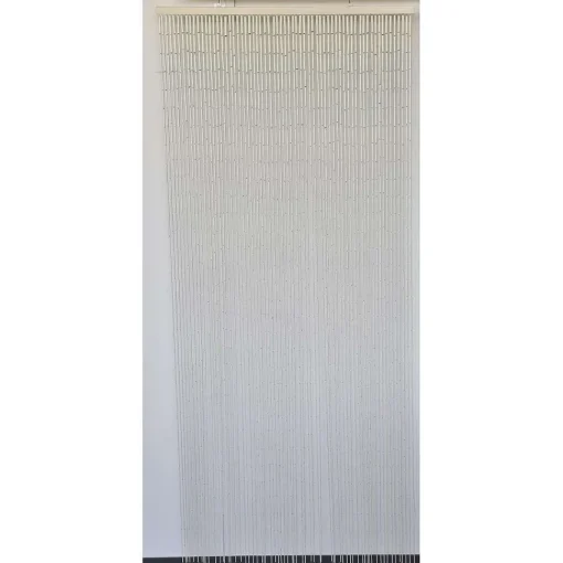 Rideau De Porte Stick Bambou 90 X 200 Cm Blanc