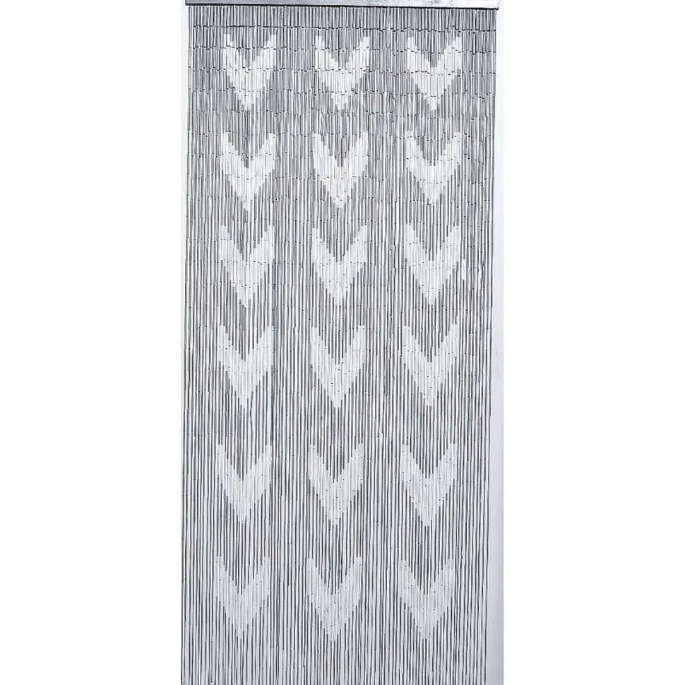 Rideau De Porte Sticks Bambou Imp Chevron 90X200 Cm Gris