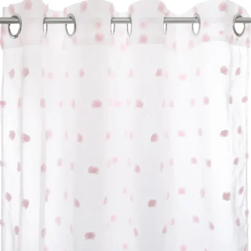Atmosphera Rideau Multi Pompoms Rose 240X140Cm