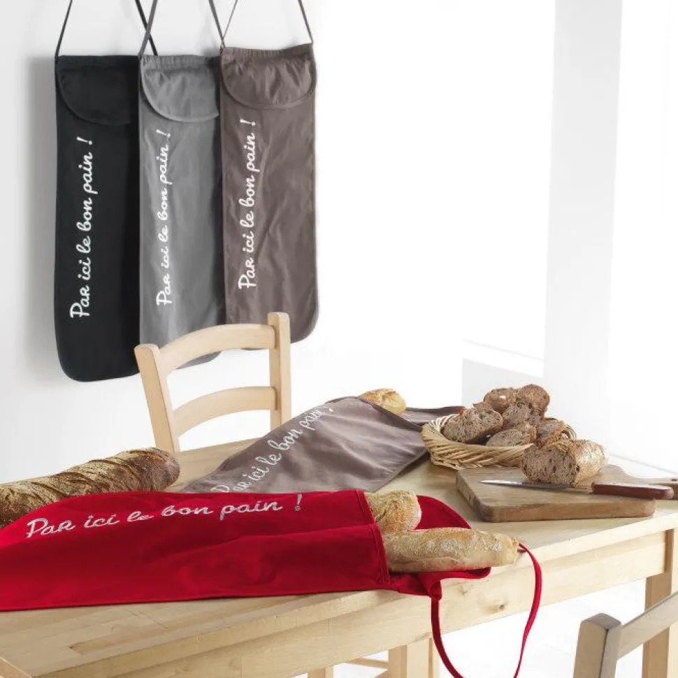 maxibazar Sac A Pain 28X70 Cm Coton Cuistot Rouge