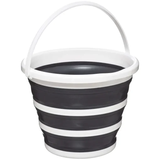 Seau 10L Retractable Blanc Gris