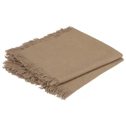 maxibazar Serviette Coton Frange Maha Lin 40X40Cm X2 Pieces