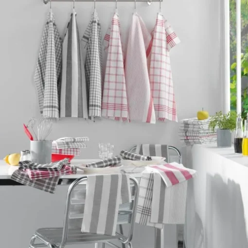 maxibazar Serviettes Table 3 45X45Cm Coton Tisse Traditio Anthracite