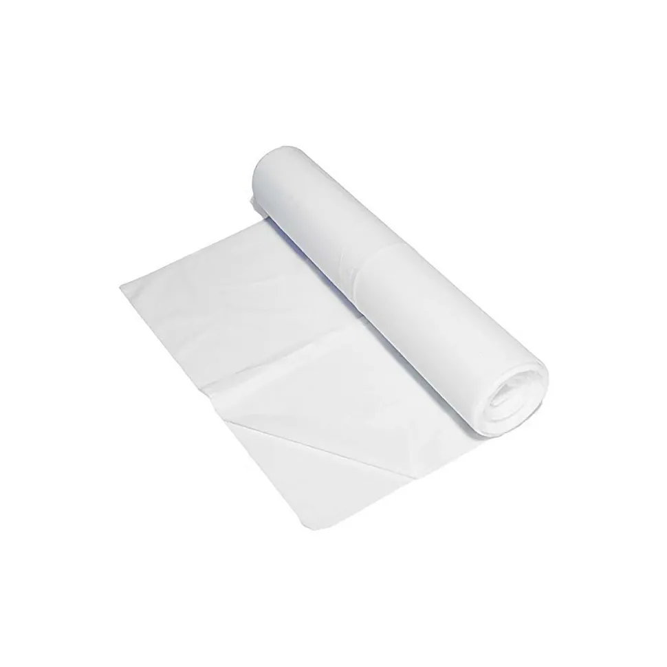 Set 20 Sacs Poubelle 10L Plastique Liens Coulissants Blanc