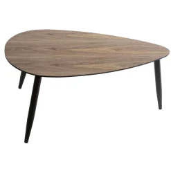 Set 2 Tables Basse Mileo Effet Noyer