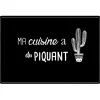 maxibazar Set De Table 28.5X43.5 Cm Pvc Imprime Cuisine Cactus Noir