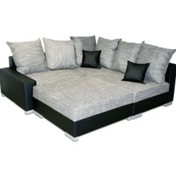 Sonia Ad Tissu Gris Lawa 5 Pvc Noir