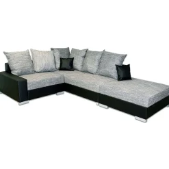 Sonia Ad Tissu Gris Lawa 5 Pvc Noir