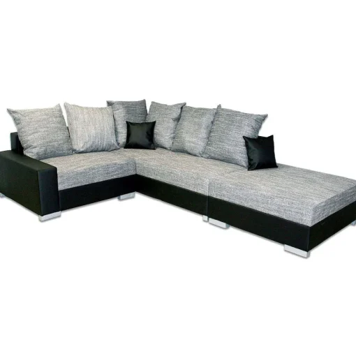 Sonia Ad Tissu Gris Lawa 5 Pvc Noir