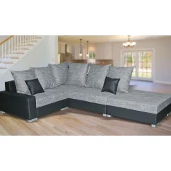 Sonia Ad Tissu Gris Lawa 5 Pvc Noir