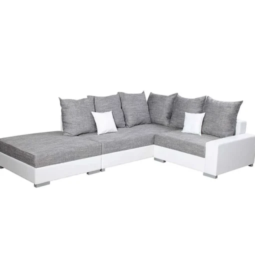 Sonia Ag Conv Tissu Gris Lawa5 Pvc Blanc
