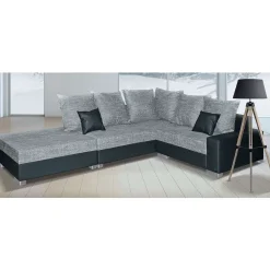 Sonia Ag Tissu Gris Lawa 5 Pvc Noir