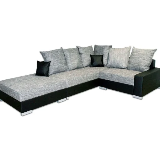 Sonia Ag Tissu Gris Lawa 5 Pvc Noir