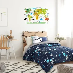 maxibazar Sticker Murale Mappemonde 90X60Cm