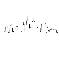 Atmosphera Sticker Plat Skyline D.50X70Cm
