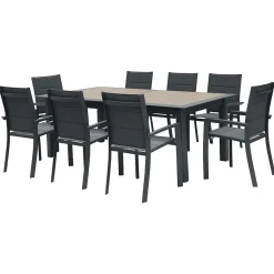 Table Allure Aluminium Muscade Graphite 12 Places