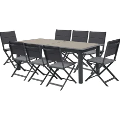 Table Allure Aluminium Muscade Graphite 12 Places