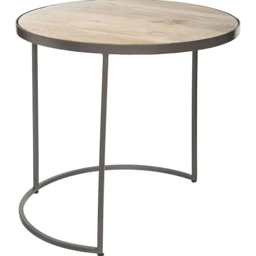 Table Basse Metal Bois X2 Hauteur Max 51Cm