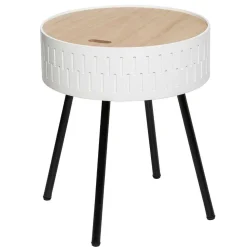 Table Cafe Coffre Shiro Blanc