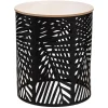 Table Cafe Feuille Noir D.39X39X45Cm