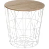 Table Cafe Metal Blanc Kumi D.41X40Cm