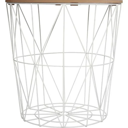 Table Cafe Metal Blanc Kumi D.41X40Cm