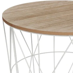 Table Cafe Metal Blanc Kumi D.41X40Cm