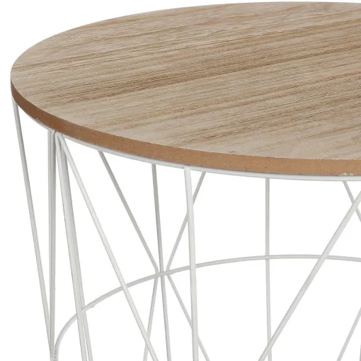 Table Cafe Metal Blanc Kumi D.41X40Cm