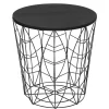 Table Cafe Metal Feuille Kumi Noir