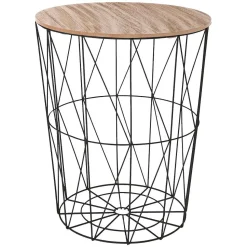 Table Cafe Metal Noir Kumi D.47X57Cm