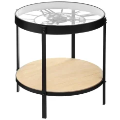 Table Cafe Pendule Mecanique D.50.5X49Cm