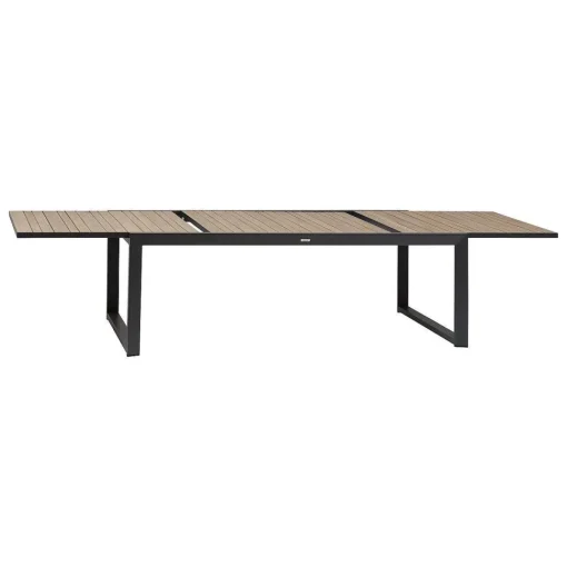 Table Corvo Extensible Acacia Aluminium 12 Places