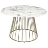 Table Diner Rayo Blanc Dore D.120Cm