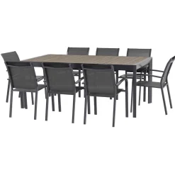 Table Evasion Rallonge Automatique Seigle Graphite 10 Places