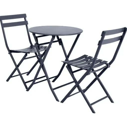 Table Greensboro Ronde Graphite 2 Places