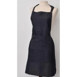 maxibazar Tablier De Cuisine Denim 65X80Cm Coton Bleu