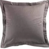 maxibazar Taie D Oreiller Volant Plat 63X63Cm Actually Noisette