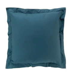 maxibazar Taie D Oreiller Vp 63 X 63 Cm Percale Uni 78 Fils Bleu