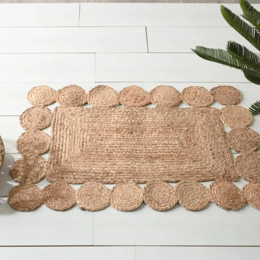 Atmosphera Tapis Ajoure En Jute 60X90Cm