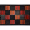 maxibazar Tapis Caroll 40X60Cm Nylon Caoutchouc Orange
