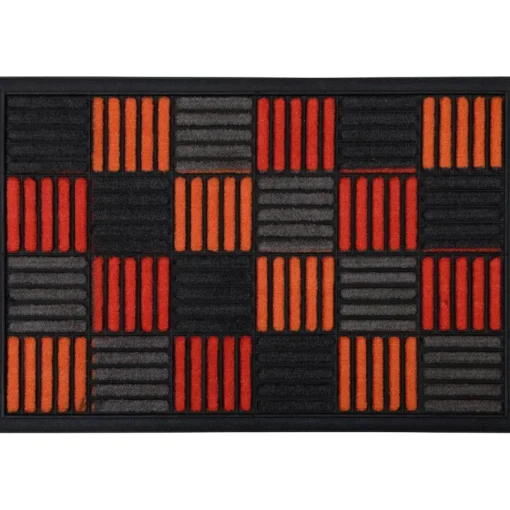 maxibazar Tapis Caroll 40X60Cm Nylon Caoutchouc Orange