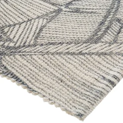 Atmosphera Tapis Coton Imprime Gris Fonce 60X90Cm